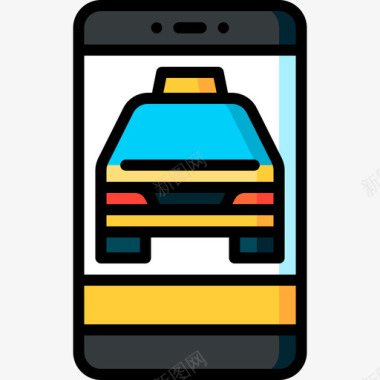 App出租车服务25线颜色图标图标