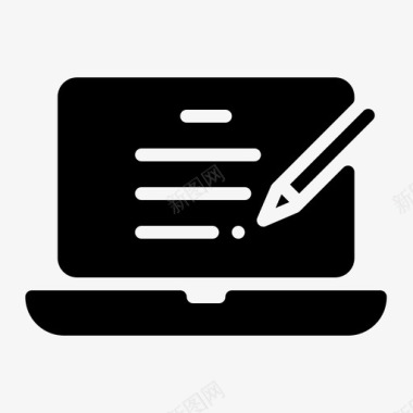 写内容博客笔记本电脑图标图标