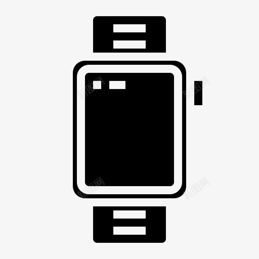 智能手表小工具16实心图标svg_新图网 https://ixintu.com 实心 小工 工具 手表 智能