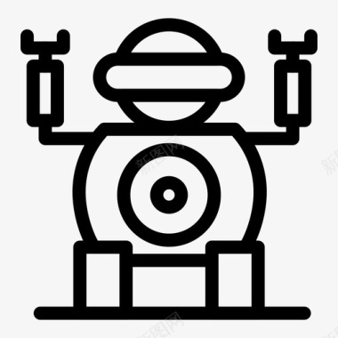 机器人科技玩具图标图标