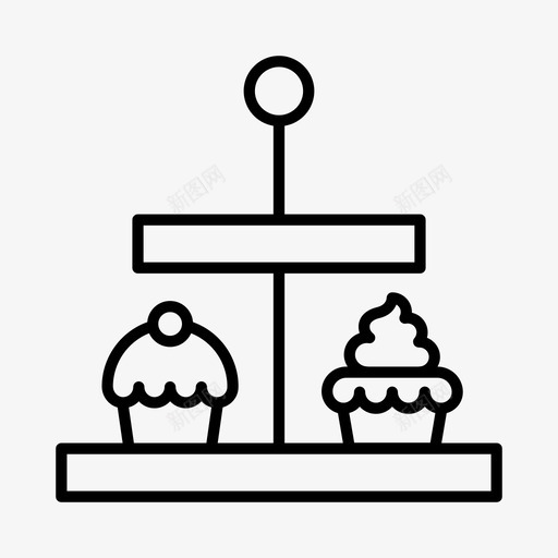 高级茶蛋糕摊甜点图标svg_新图网 https://ixintu.com 甜点 英语 蛋糕 食物 高级