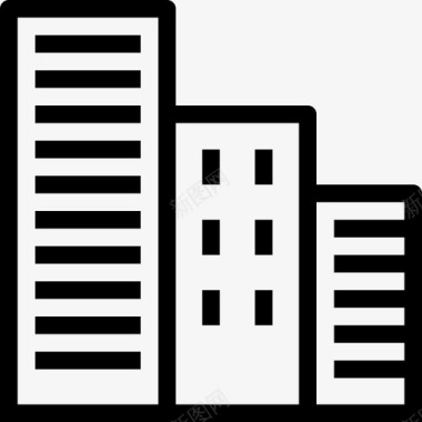 商务办公公寓建筑图标图标