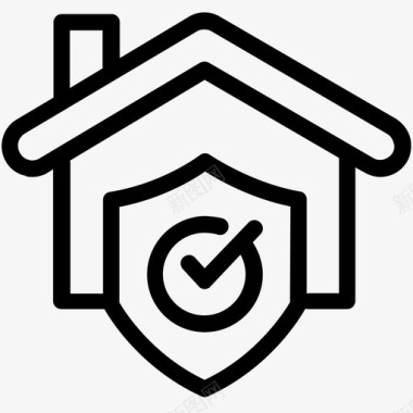 房屋保护保险保护图标图标