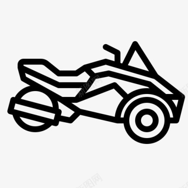 三轮车摩托车摩托车手交通工具图标图标