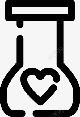 烧瓶爱情浪漫图标图标