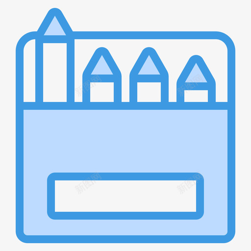 彩色铅笔文具和办公室17蓝色图标svg_新图网 https://ixintu.com 办公室 彩色 文具 蓝色 铅笔