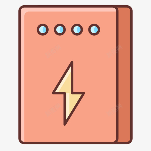 充电器夏季旅行线性颜色图标svg_新图网 https://ixintu.com 充电器 夏季 旅行 线性 颜色