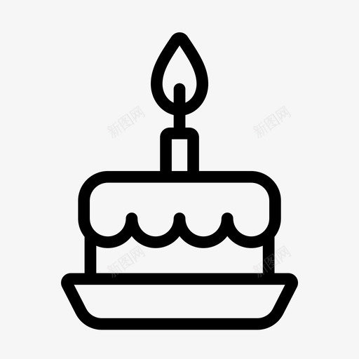 有蜡烛的蛋糕生日庆祝图标svg_新图网 https://ixintu.com 家用电器 庆祝 样式 生日 聚会 蛋糕 蜡烛 边框