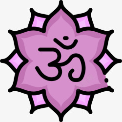 哈斯萨哈斯拉瑜伽18线性颜色图标高清图片