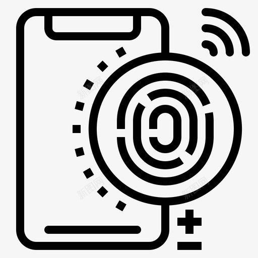 指纹扫描智能手机27线状图标svg_新图网 https://ixintu.com 手机 扫描 指纹 智能 线状