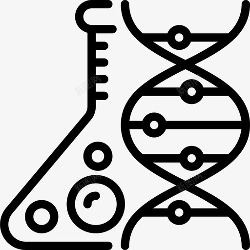 Dna美容学3线状图标svg_新图网 https://ixintu.com 线状 美容