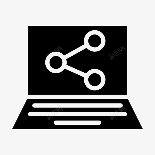 笔记本共享连接关系图标svg_新图网 https://ixintu.com 共享 关系 字形 硬件 笔记本 计算机 连接