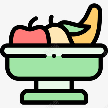 水果营养14线形颜色图标图标