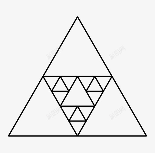 分形无穷大链接图标svg_新图网 https://ixintu.com triforce 三角形 分形 数学 无穷大 递归 链接