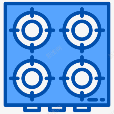 炉灶电器9蓝色图标图标