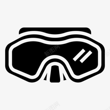 潜水护目镜37填充图标图标