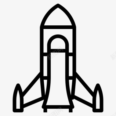 太空船孩子和婴儿火箭图标图标