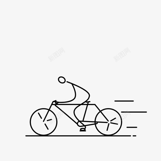 骑自行车晨练活动图标svg_新图网 https://ixintu.com 晨练 活动 自行车