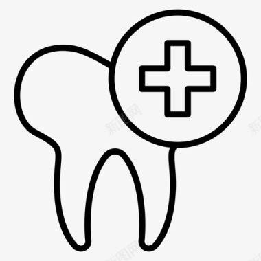 牙医牙科37轮廓图标图标