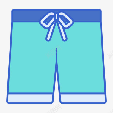 泳裤热带57线形颜色图标图标