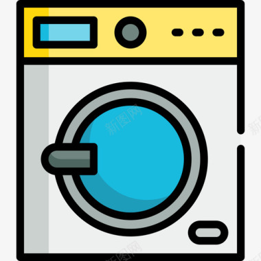 洗衣机洗衣房33原色图标图标