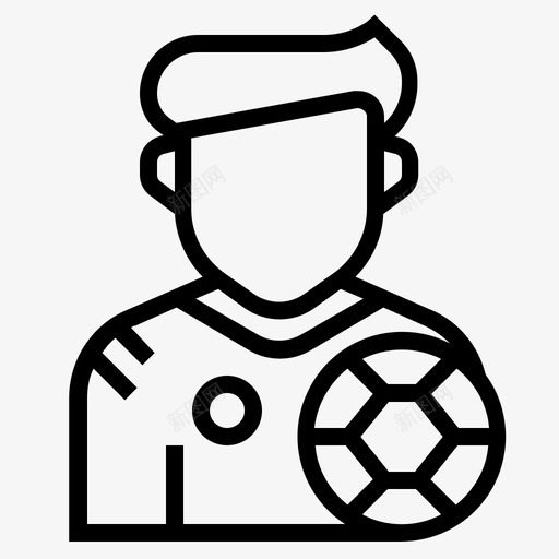 足球运动员足球体育图标svg_新图网 https://ixintu.com 体育 体育运动 工作 职业 足球 运动员