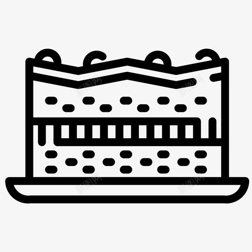 布朗尼面包房饼干图标svg_新图网 https://ixintu.com 布朗 甜食 蛋糕 面包房 食物 饼干