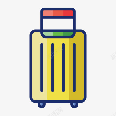 旅行箱夏季旅行2线性颜色图标图标