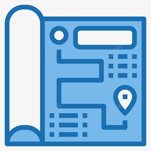 地图旅行工具3蓝色图标svg_新图网 https://ixintu.com 地图 工具 旅行 蓝色