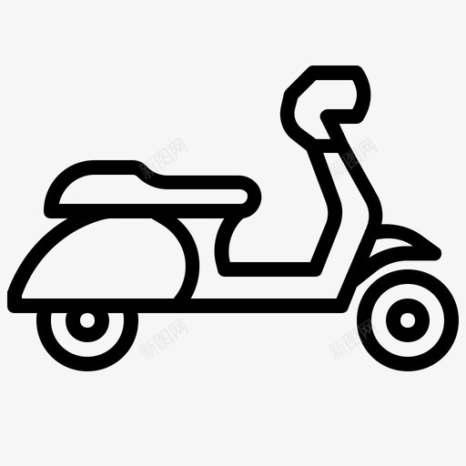 滑板车自行车摩托车图标svg_新图网 https://ixintu.com 摩托车 滑板车 自行车 车辆 运输工具