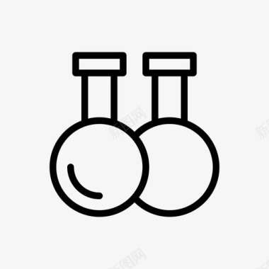 实验室设备化学佛罗伦萨烧瓶图标图标