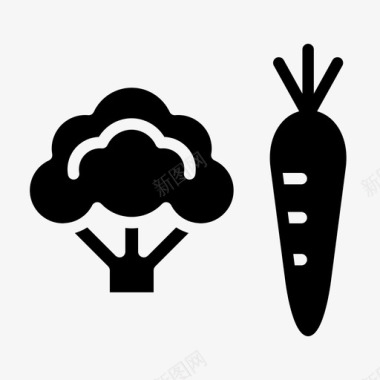 蔬菜晚餐健身图标图标