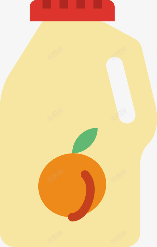 橙汁食品171平的图标svg_新图网 https://ixintu.com 平的 橙汁 食品