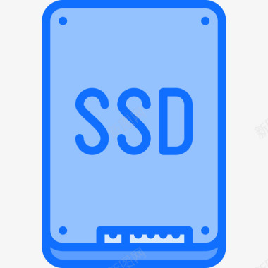 Ssd驱动器计算机54蓝色图标图标