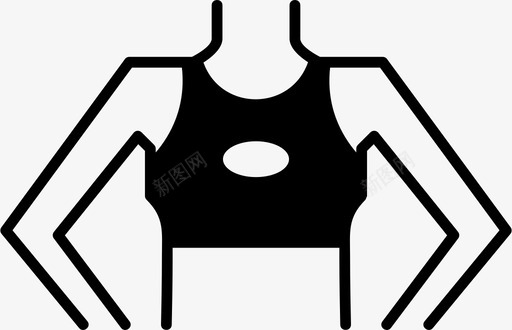 苗条身材胸部图标svg_新图网 https://ixintu.com 减肥 胸部 苗条 身材 部位