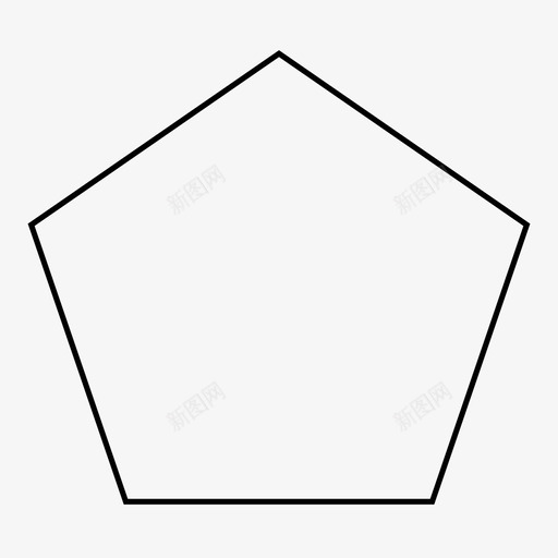 五角形简单多边形图标svg_新图网 https://ixintu.com 五角形 多边形 简单