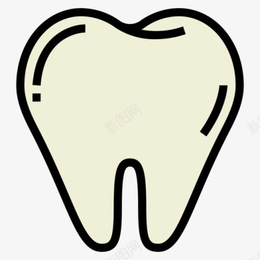 牙齿牙齿50线颜色图标图标