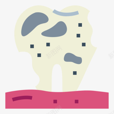 断牙牙49扁平图标图标