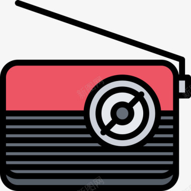 收音机旧设备2彩色图标图标