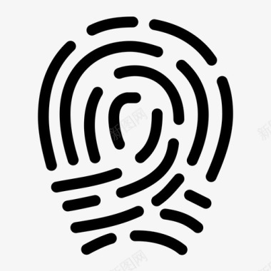 指纹生物识别身份证图标图标