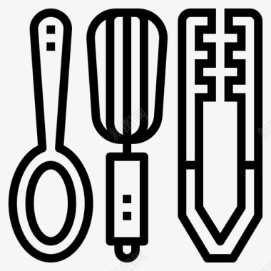 烹饪工具烹饪85线性图标图标
