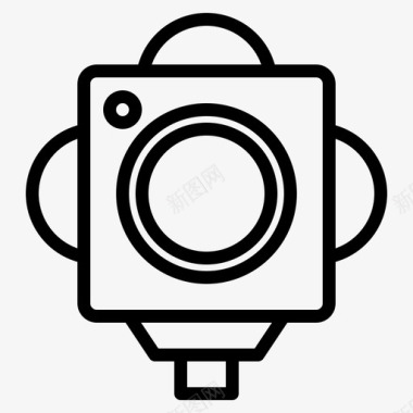 360摄像机摄影111直线图标图标