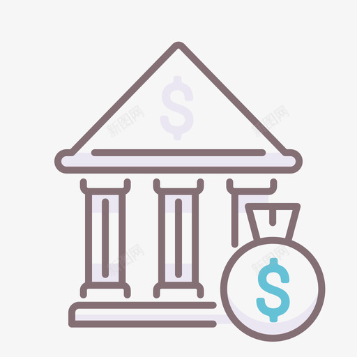 Bankbanking93线性颜色图标svg_新图网 https://ixintu.com Bank banking 线性 颜色