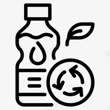 瓶子生态环境4线性图标图标