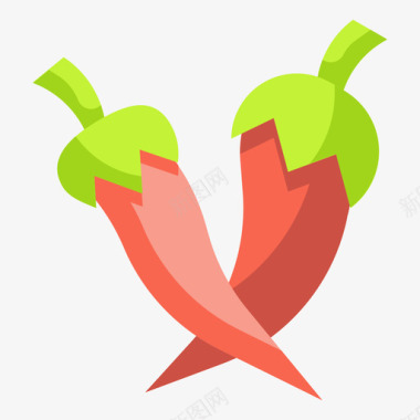 辣椒水果和蔬菜49平的图标图标