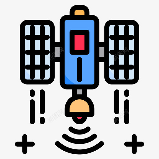 卫星智能技术16线性颜色图标svg_新图网 https://ixintu.com 卫星 技术 智能 线性 颜色