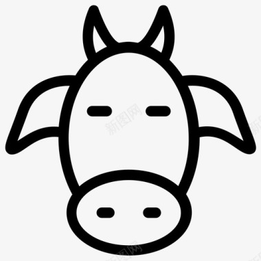 牛动物水牛图标图标