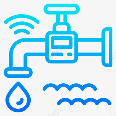 水龙头智能技术14梯度图标图标