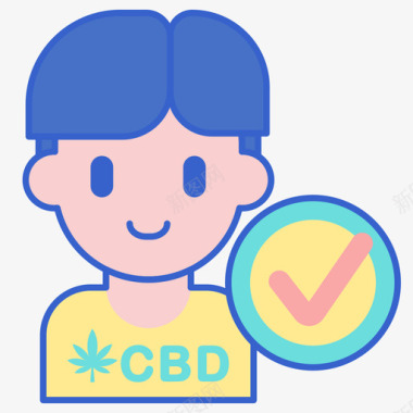 CbdCbd油2线性颜色图标图标