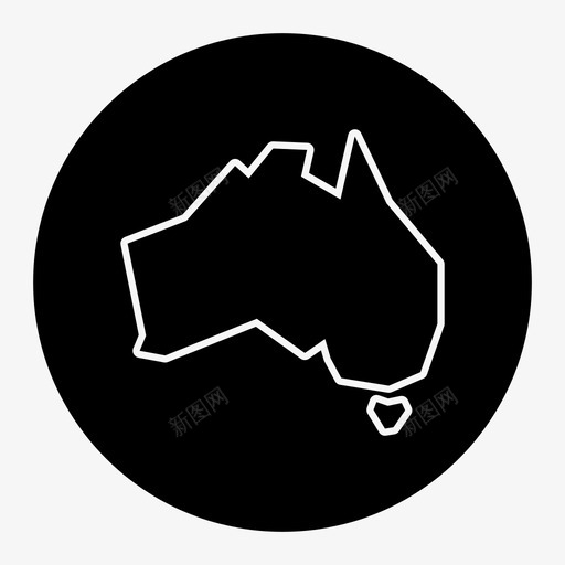 澳大利亚地图简单国家悉尼图标svg_新图网 https://ixintu.com 国家 地图 悉尼 澳大利亚 简单